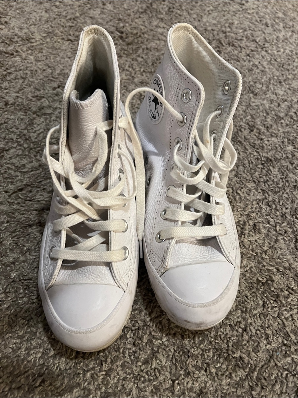 Converse White High Top Sneakers - Women's